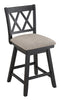 Brookline High Back Wood Swivel Counter Stool with Fabric Seat