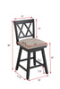 Brookline High Back Wood Swivel Counter Stool with Fabric Seat