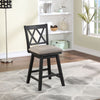 Brookline High Back Wood Swivel Counter Stool with Fabric Seat