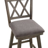 Brookline High Back Wood Swivel Counter Stool with Fabric Seat