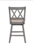 Brookline High Back Wood Swivel Counter Stool with Fabric Seat