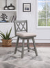Brookline High Back Wood Swivel Counter Stool with Fabric Seat