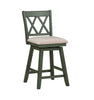 Brookline High Back Wood Swivel Counter Stool with Fabric Seat