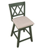 Brookline High Back Wood Swivel Counter Stool with Fabric Seat