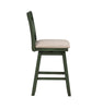 Brookline High Back Wood Swivel Counter Stool with Fabric Seat