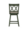 Brookline High Back Wood Swivel Counter Stool with Fabric Seat