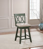 Brookline High Back Wood Swivel Counter Stool with Fabric Seat
