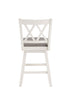 Brookline High Back Wood Swivel Counter Stool with Fabric Seat