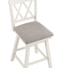 Brookline High Back Wood Swivel Counter Stool with Fabric Seat