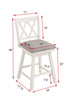 Brookline High Back Wood Swivel Counter Stool with Fabric Seat