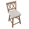 Brookline High Back Wood Swivel Counter Stool with Fabric Seat