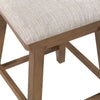Brookline High Back Wood Swivel Counter Stool with Fabric Seat