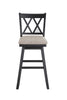 Brookline High Back Wood Swivel Counter Stool with Fabric Seat