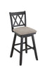 Brookline High Back Wood Swivel Counter Stool with Fabric Seat