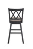 Brookline High Back Wood Swivel Counter Stool with Fabric Seat