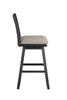 Brookline High Back Wood Swivel Counter Stool with Fabric Seat