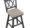 Brookline High Back Wood Swivel Counter Stool with Fabric Seat