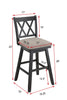 Brookline High Back Wood Swivel Counter Stool with Fabric Seat