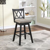 Brookline High Back Wood Swivel Counter Stool with Fabric Seat