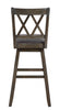 Brookline High Back Wood Swivel Counter Stool with Fabric Seat