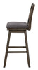 Brookline High Back Wood Swivel Counter Stool with Fabric Seat