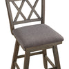Brookline High Back Wood Swivel Counter Stool with Fabric Seat