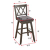 Brookline High Back Wood Swivel Counter Stool with Fabric Seat