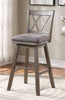 Brookline High Back Wood Swivel Counter Stool with Fabric Seat