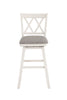 Brookline High Back Wood Swivel Counter Stool with Fabric Seat