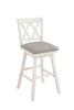 Brookline High Back Wood Swivel Counter Stool with Fabric Seat