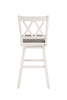 Brookline High Back Wood Swivel Counter Stool with Fabric Seat