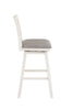 Brookline High Back Wood Swivel Counter Stool with Fabric Seat