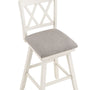 Brookline High Back Wood Swivel Counter Stool with Fabric Seat