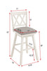 Brookline High Back Wood Swivel Counter Stool with Fabric Seat