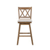Brookline High Back Wood Swivel Counter Stool with Fabric Seat