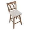 Brookline High Back Wood Swivel Counter Stool with Fabric Seat