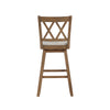 Brookline High Back Wood Swivel Counter Stool with Fabric Seat