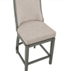 Katherine 24 in. High Back Wood 40.74 in. Swivel Counter Stool with Fabric Seat