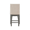 Katherine 24 in. High Back Wood 40.74 in. Swivel Counter Stool with Fabric Seat