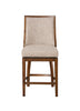 Katherine 24 in. High Back Wood 40.74 in. Swivel Counter Stool with Fabric Seat