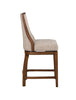 Katherine 24 in. High Back Wood 40.74 in. Swivel Counter Stool with Fabric Seat