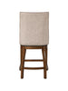 Katherine 24 in. High Back Wood 40.74 in. Swivel Counter Stool with Fabric Seat