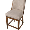 Katherine 24 in. High Back Wood 40.74 in. Swivel Counter Stool with Fabric Seat