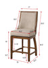Katherine 24 in. High Back Wood 40.74 in. Swivel Counter Stool with Fabric Seat