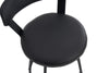 Ashley 24 in. Black Low Back Metal 31.9 in. Swivel Counter Stool with Faux Leather Seat (Set of 3)