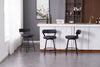 Ashley 24 in. Black Low Back Metal 31.9 in. Swivel Counter Stool with Faux Leather Seat (Set of 3)