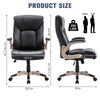 Yingj Faux Leather Big and Tall Executive Office Chair