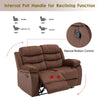 Yingj 56.3 in. Wide Pillow Top Arm Microfiber Straight Reclining and Storage Sofa