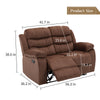 Yingj 56.3 in. Wide Pillow Top Arm Microfiber Straight Reclining and Storage Sofa