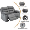 Yingj 56.3 in. Wide Pillow Top Arm Microfiber Straight Reclining and Storage Sofa